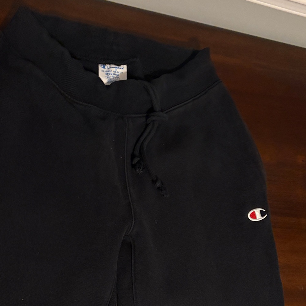 Champion Men Black Pull-On Joggers with Logo